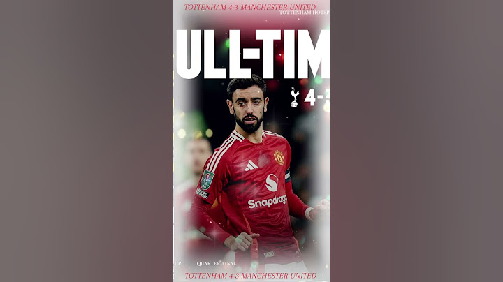 TOTTENHAM 4-3 MANCHESTER UNITED