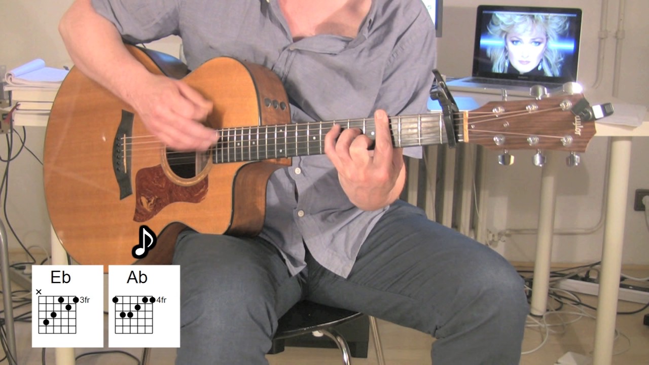 Total Eclipse of the Heart - Acoustic Guitar with original vocal track by Bonnie Tyler