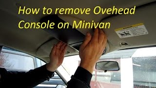 How to remove overhead console on Caravan Town and Country