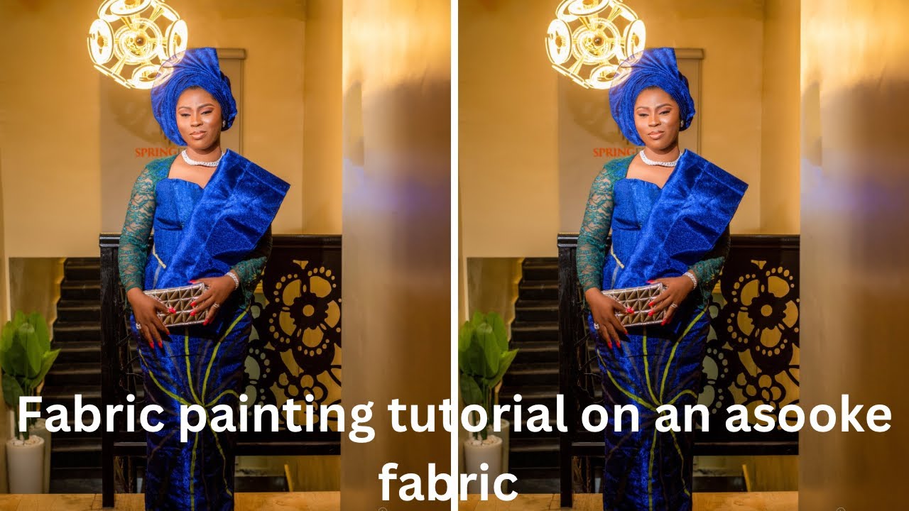 Fabric  painting tutorial on an asooke fabric or a dress