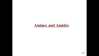 Amines and amides (Nomenclature, properties and reactions)