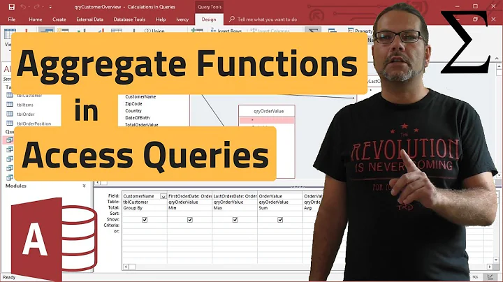 Aggregate Functions in Access Queries - Tutorial