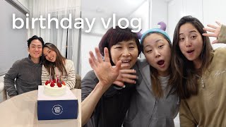 birthday vlog | homemade korean food recipes, hosting my inlaws, how I spent my 26th birthday