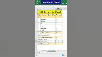 #GST invoice in excel