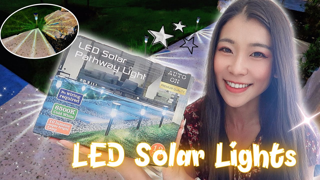 Quntis LED Solar Outdoor Pathway Light unbox & Review| solar led lights for outdoor landscape