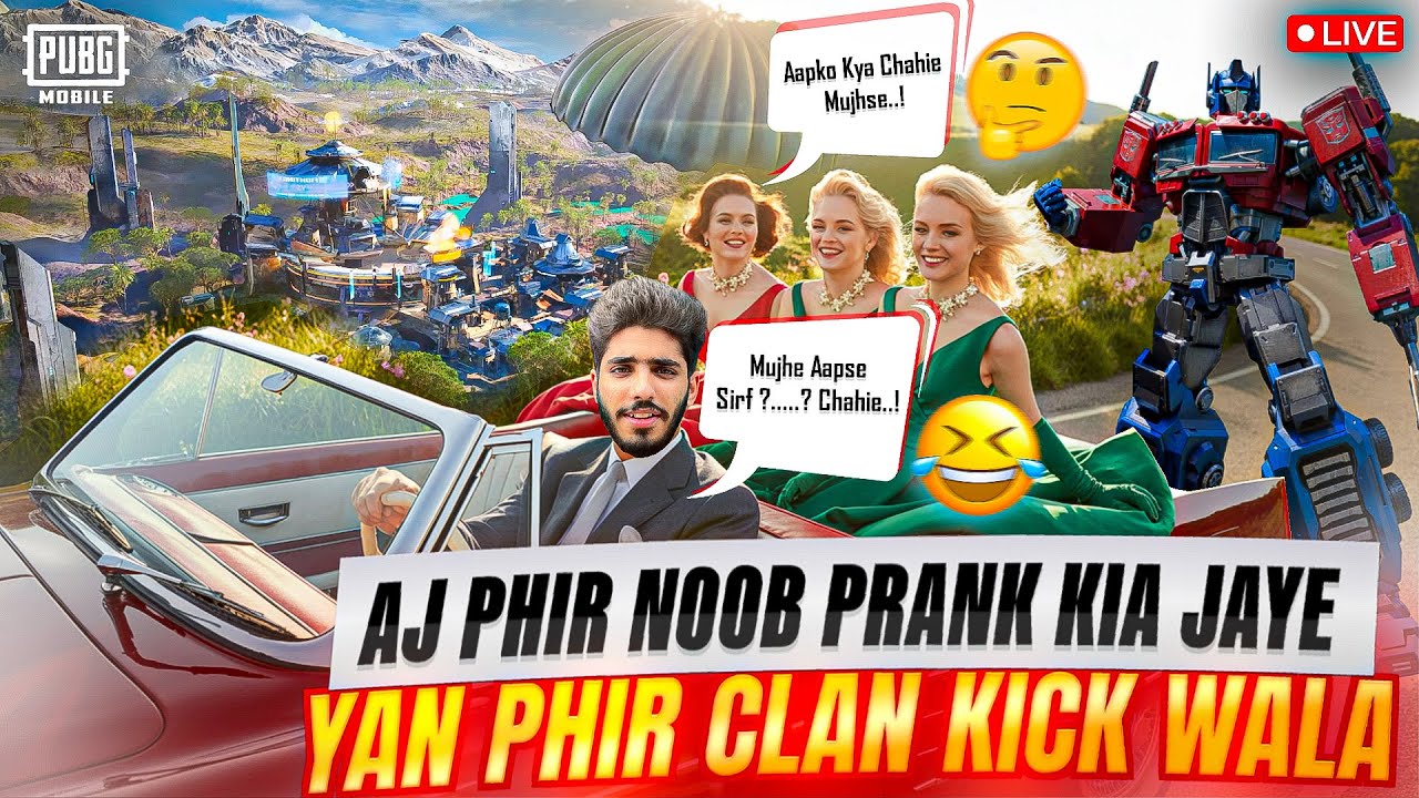 AJ PHIR NOOB PRANK KIA JAYE YAN PHIR CLAN KICK WALA 🤣 BALUNGRA YT IS LIVE