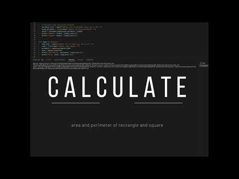 Calculate area and perimeter of rectangle and square - Python