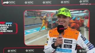 LANDO NORRIS POST RACE INTERVIEW - 2023 British Grand Prix #landonorris #norris #formula1