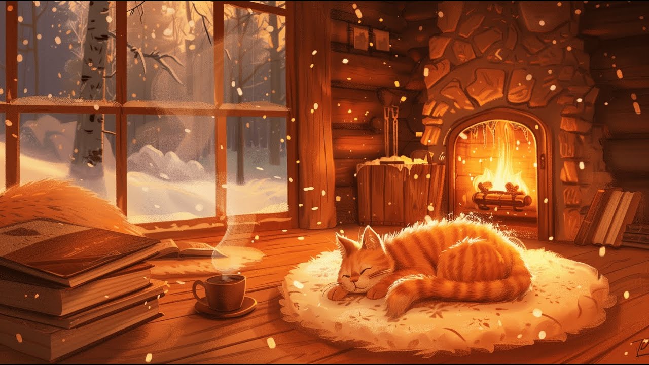 Cozy Winter Cabin ❄️🔥 | Calm Lo-Fi Beats for Sleep, Study & Relax