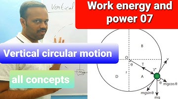 Work energy and power 07: Vertical circular motion complete concept class 11