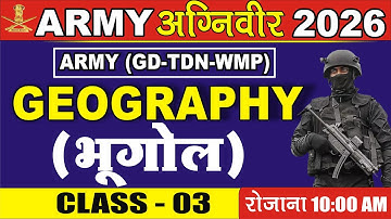 Army GD Geography Class 2026 | General information About India | Foundation Batch Demo Class 03|