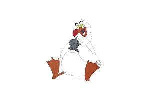 Drawing Scuttle the Seagull – Follow Along with this Comical Character from Disney