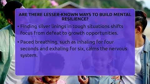 Are There Lesser-known Ways To Build Mental Resilience? - The Personal Growth Path