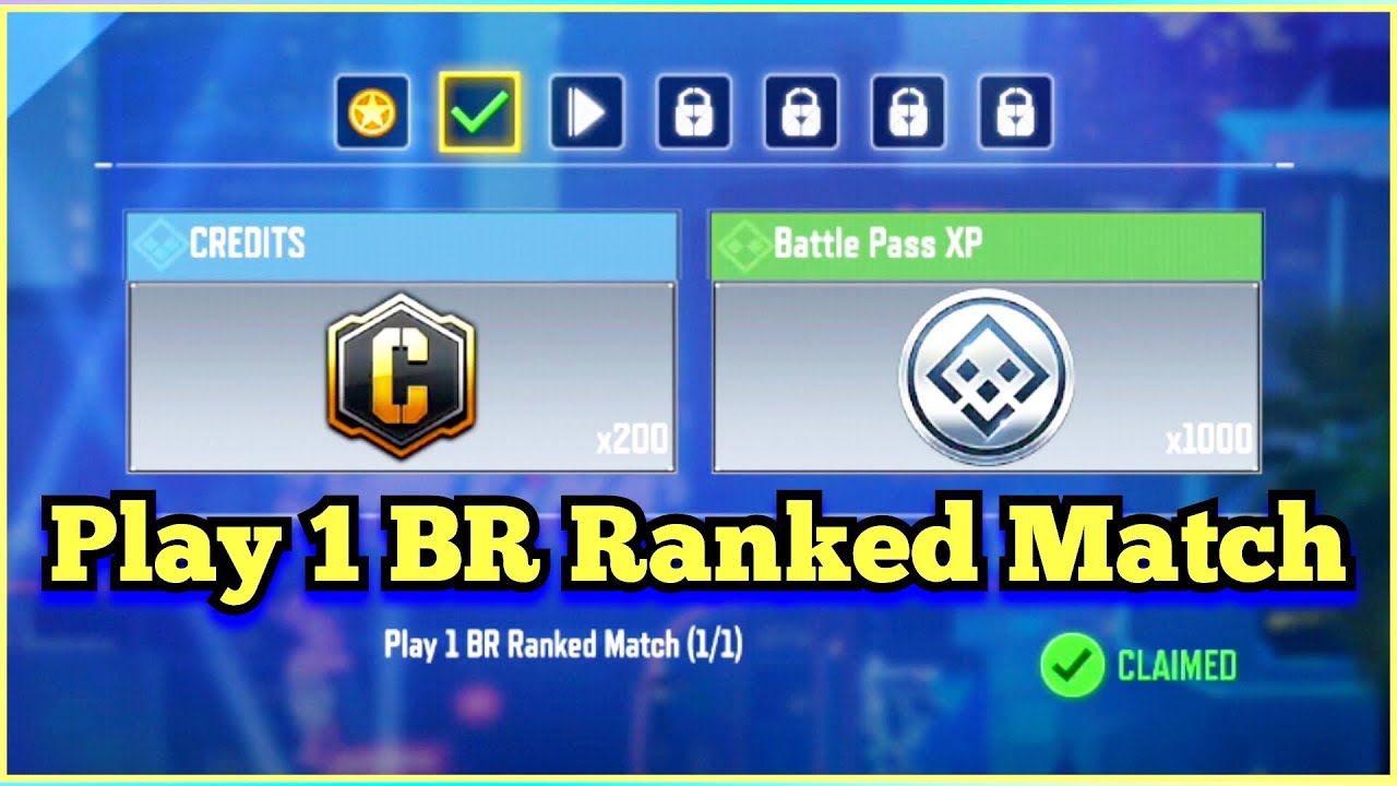 Call Of Duty Mobile Play 1 BR Ranked Match Task Complete - YouTube