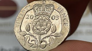 2003 United Kingdom 20 Pence Coin • 20p • Values, Information, Mintage, History, and More