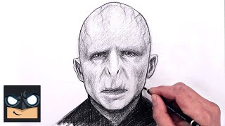 how to draw lord voldemort harry potter sketch art lesson step by step