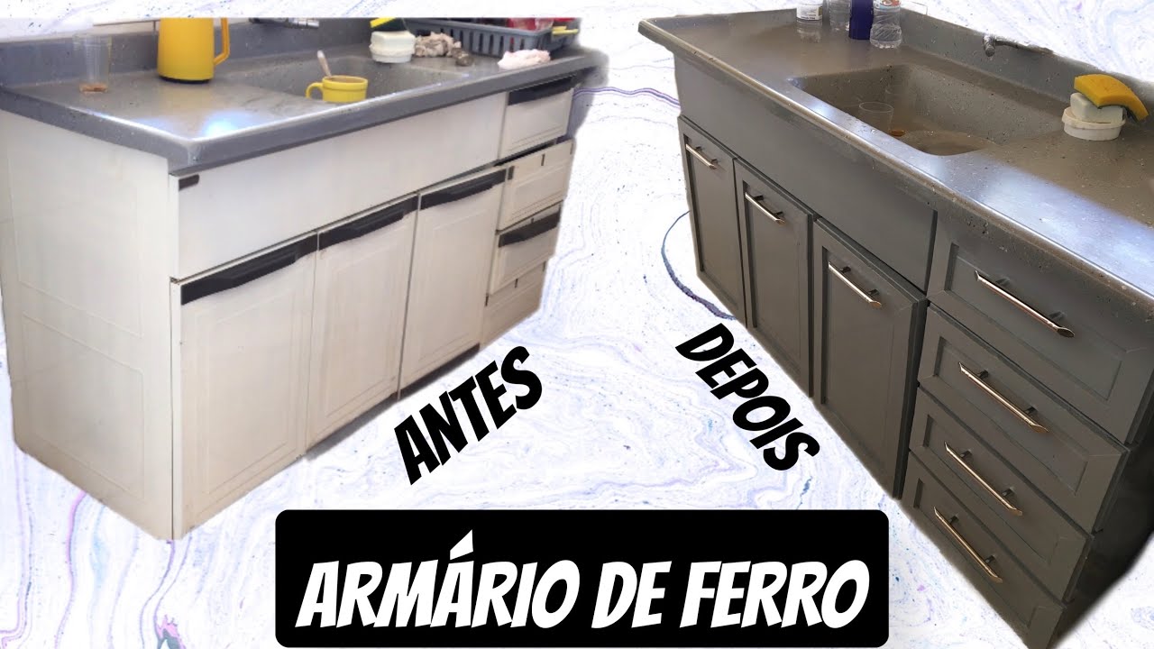 DIY | REFORMANDO ARMÁRIO VELHO - Como transformar armário de cozinha