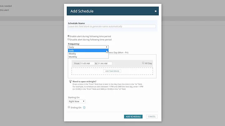 SolarWinds Network Performance Monitor Training: Alert Schedules