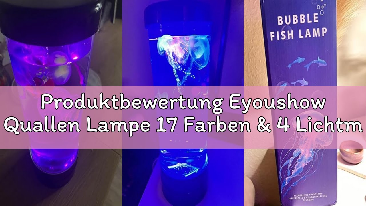 Produktbewertung Eyoushow Quallen Lampe 17 Farben & 4 Lichtmodi mit Fernbedienung, LED Lavalampe Jel