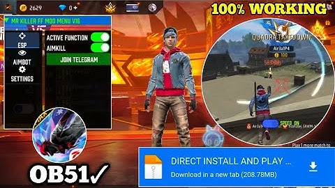 OB51 FREE FIRE MOD MENU 🔥 UNLIMITED DIAMOND HACK 🔥 FF MOD MENU APK 2025