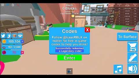 [CODES] How to get THREE LEGENDARY CRATES | Roblox Mining Simulator