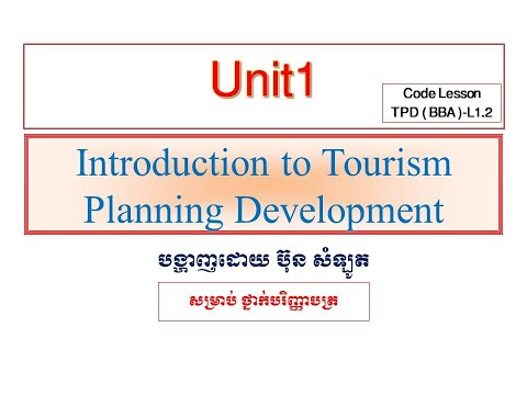 Unit1:Introduction to Tourism Planning Development-TPD L1 2 Nature of Tourism