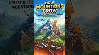 Mountains grow kaise krte hai🤯 #youtubeshorts #facts #shortsfeed #viral #amazingfacts #trending