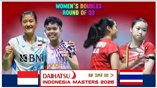 AMALLIA PRATIWI/SITI FADIA vs JONGSTAPORNPARN/SUWACHAI | Indonesia Masters 2026 Badminton