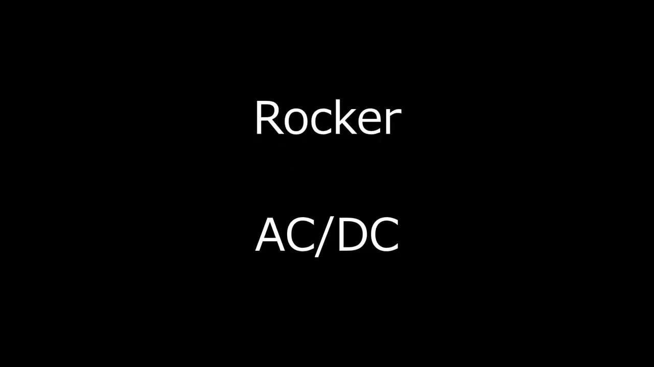rocker AC/DC guitar tab score - YouTube
