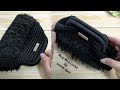 كروشيه كلاتش/حقيبه بإطار معدن crochet bag/clutch crochet 