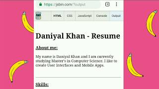 Build your online Resume or CV using HTML only | On your mobile