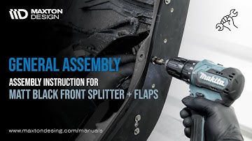 How to install FRONT SPLITTER Matt Black | #StreetPro