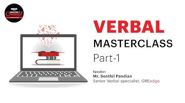 GRE Verbal Masterclass Part 1 | Simplify Reading Comprehension | Lockdown Special - Prepare for GRE