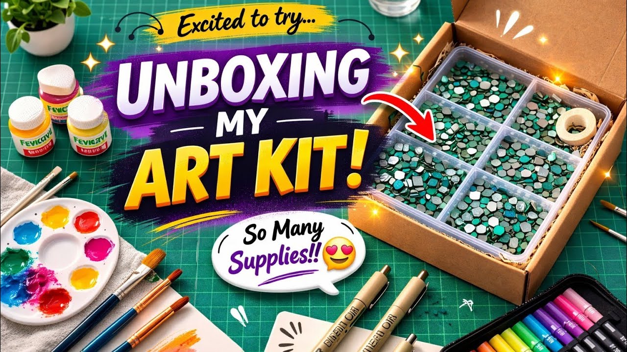 I Finally Started My Art Journey 😍 | Unboxing My Art Kit - YouTube