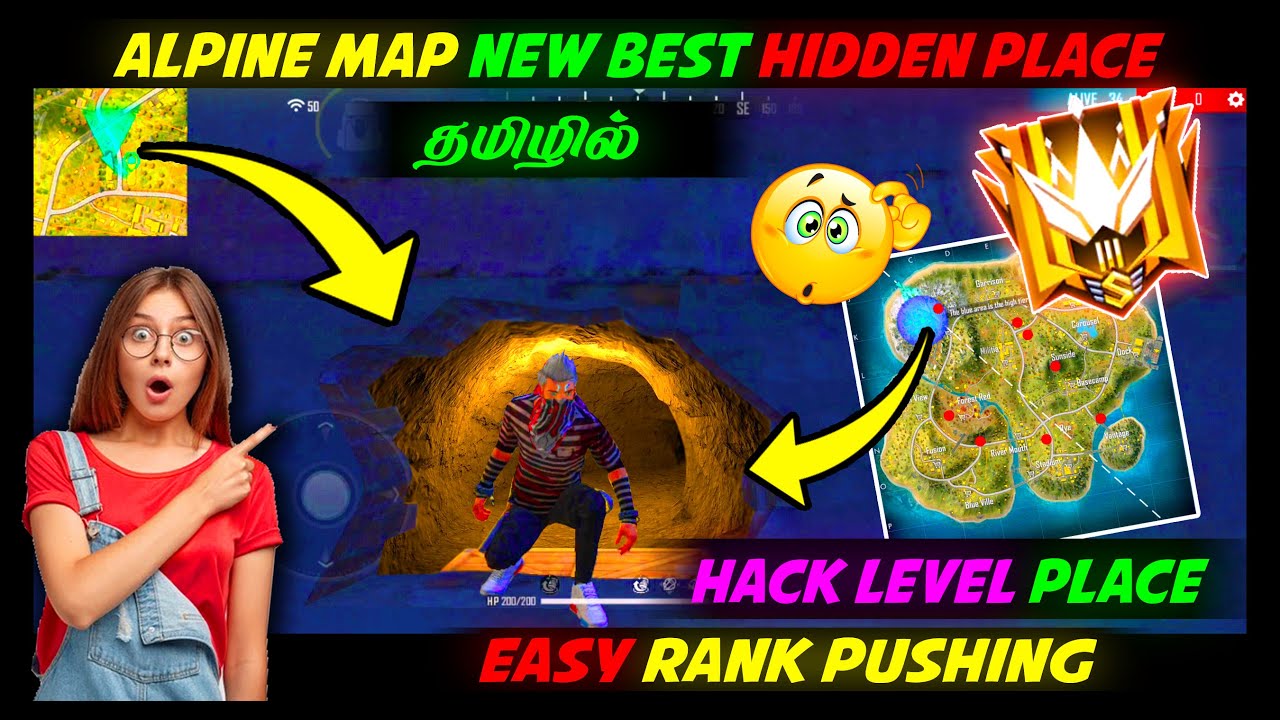 😱🔥ALPINE MAP TOP BEST HIDDEN PLACE FREE FIRE TAMIL|RANK PUSHING HIDDEN PLACES IN NEW MAP | FF MAP