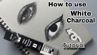 How to use White charcoal pencil | Brustro White Charcoal Pencil