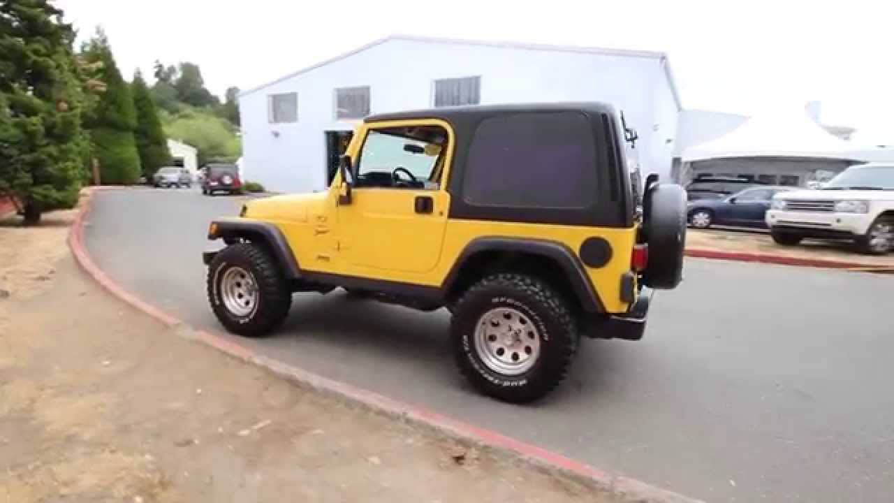 2001 Jeep Wrangler Sport | Yellow | 1P360056 | Redmond | Seattle | - YouTube