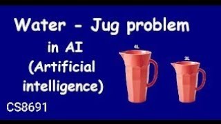 Water Jug Problem in Artificial Intelligence CS8691 3rd CSE 6th Sem.