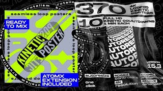 Seamless Loop Kinetic Posters (After Effects Template)