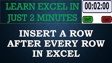 HOW TO INSERT BLANK ROW IN EXCEL - simple step-by-step guide l 2 Minutes Excel Tips #excel
