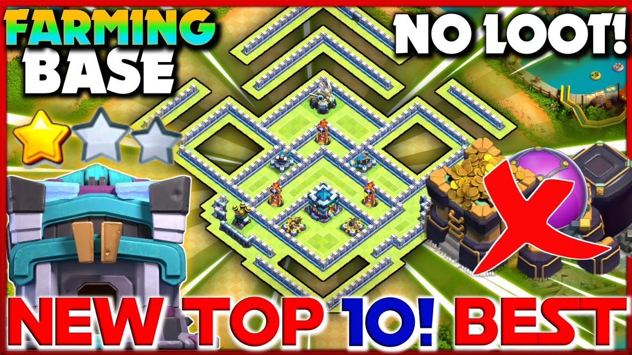 Top 10! Th13 Farming Base Anti-Everything/Anti-2/3 Star, New Th13 Farm Base link 2022, No Loot