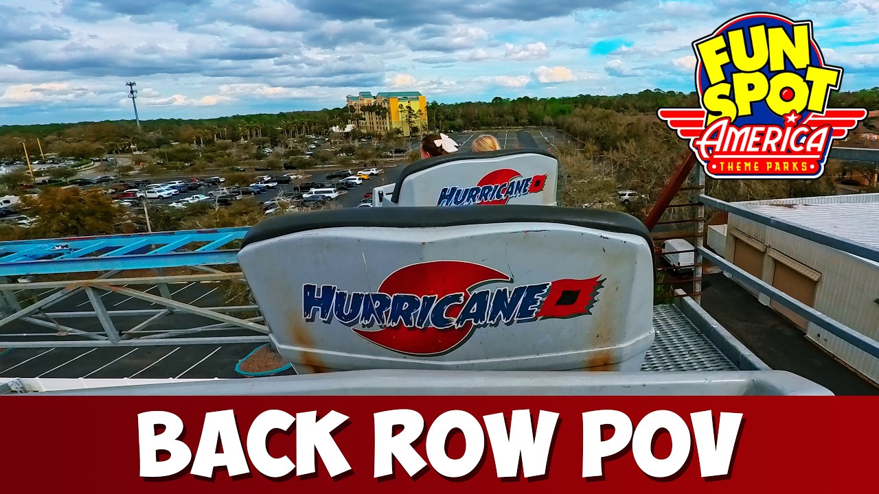HURRICANE - Back Row POV 4K 60FPS - Fun Spot Kissimmee