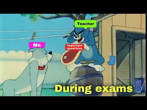 Waiting for important questions before exams || tom and jerry funny meme||Funcart