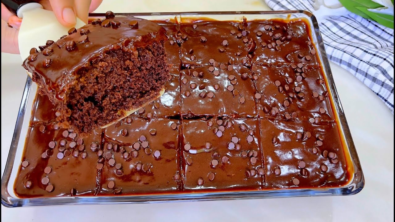 غير بيضة وحدة🤫وجدي ألذ كيك شوكولا بلا شكلاط بلا حليب ولا ياغورت😋سهلة اقتصادية وبحجم عائلي خفيفة وهشة