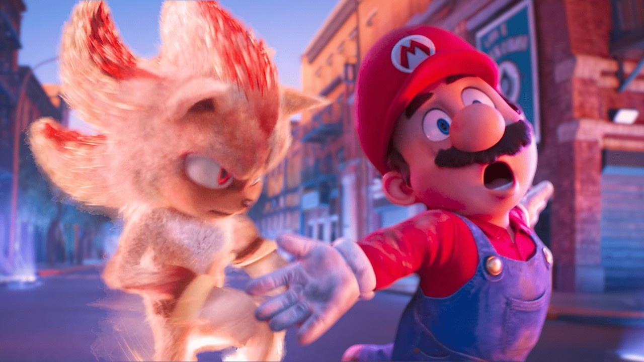 Super Shadow destroys Mario