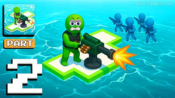 War of Rafts: Crazy Sea Battle - Gameplay Walkthrough Part 2 - Sea War Raft Combat (iOS, Android)