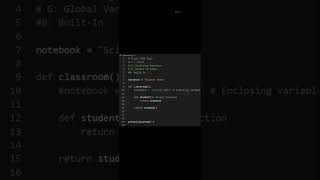 Python Function Scope of Variable LEGB Rule Explained in Tamil #pythontamil #pythonfunctions