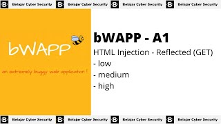 bWAPP - A1 | HTML Injection - Reflected (GET) | All Level