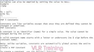 php constants In English 10-vlr training