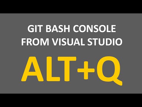 How to start git bash console from visual studio